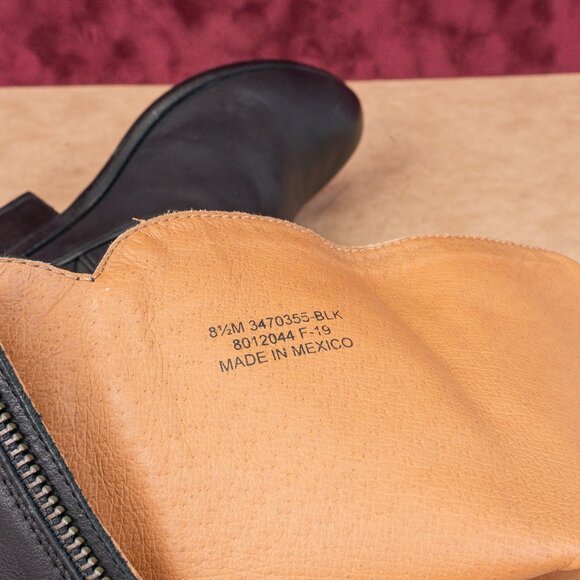 Frye Wmn Carson Piping Tall Western Cowboy Black Leather Fashion Knee Boots 8.5 - Picture 9 of 10